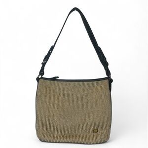 The Sak Tan and Black Woven Shoulder Bag